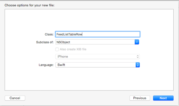 Adding a new table row class